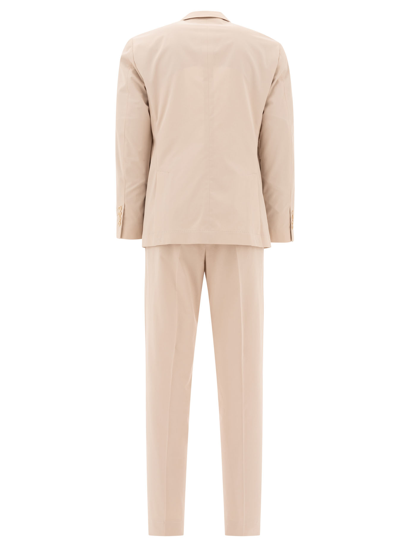 BRUNELLO CUCINELLI Beige Single-breasted suit in cotton gabardine